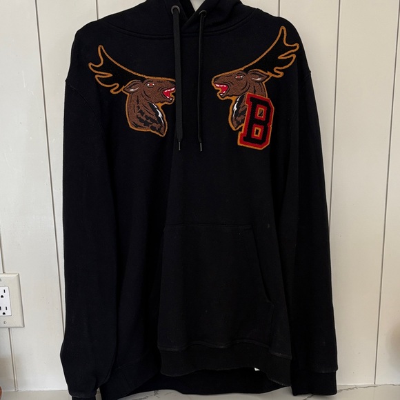 Men’s Burberry Carson Varsity Badge Hoodie Size Large